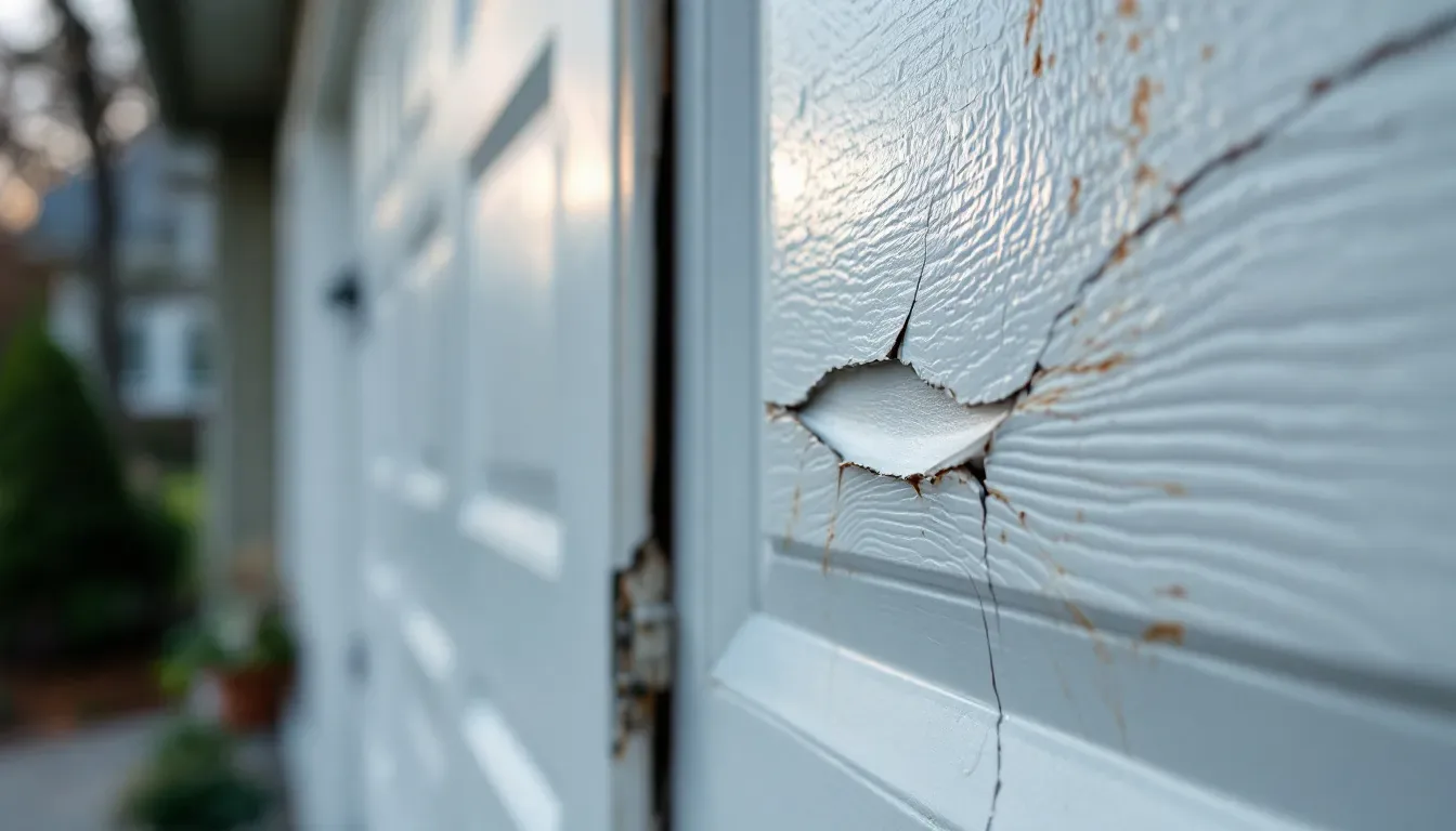 Bent Garage Door Track Repair in Duluth